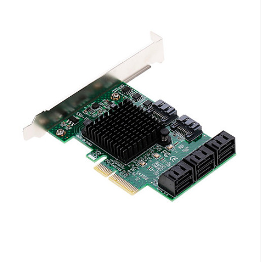 Card Chuyển Đổi Pci-E Sang Sata 3.0 8 Cổng Sata cho SSD ,HDD