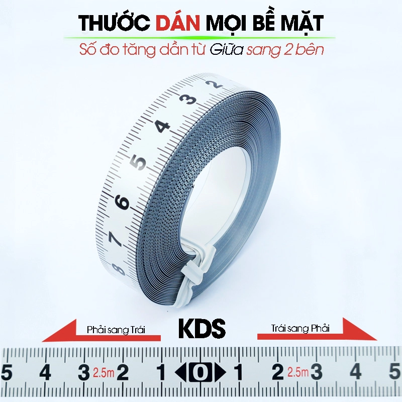 Thước dán đo từ giữa sang 2 bên Nhật Bản KDS