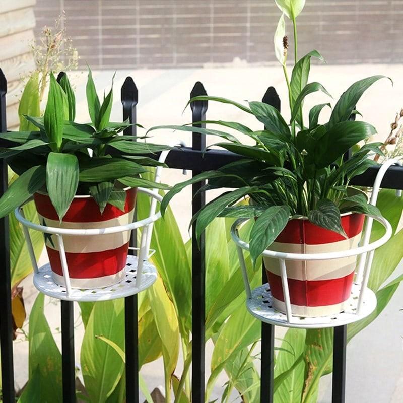 05 móc tròn treo hoa bằng sắt đặc sơn tĩnh điện có lưới đỡ chậu 22cm-Đồ Gia Dụng Tại HCM