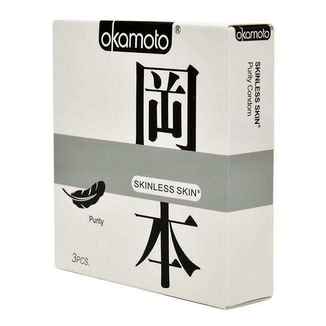 Bao Cao Su Okamoto Skinless Skin Purity Tinh Khiết Hộp 3 Cái