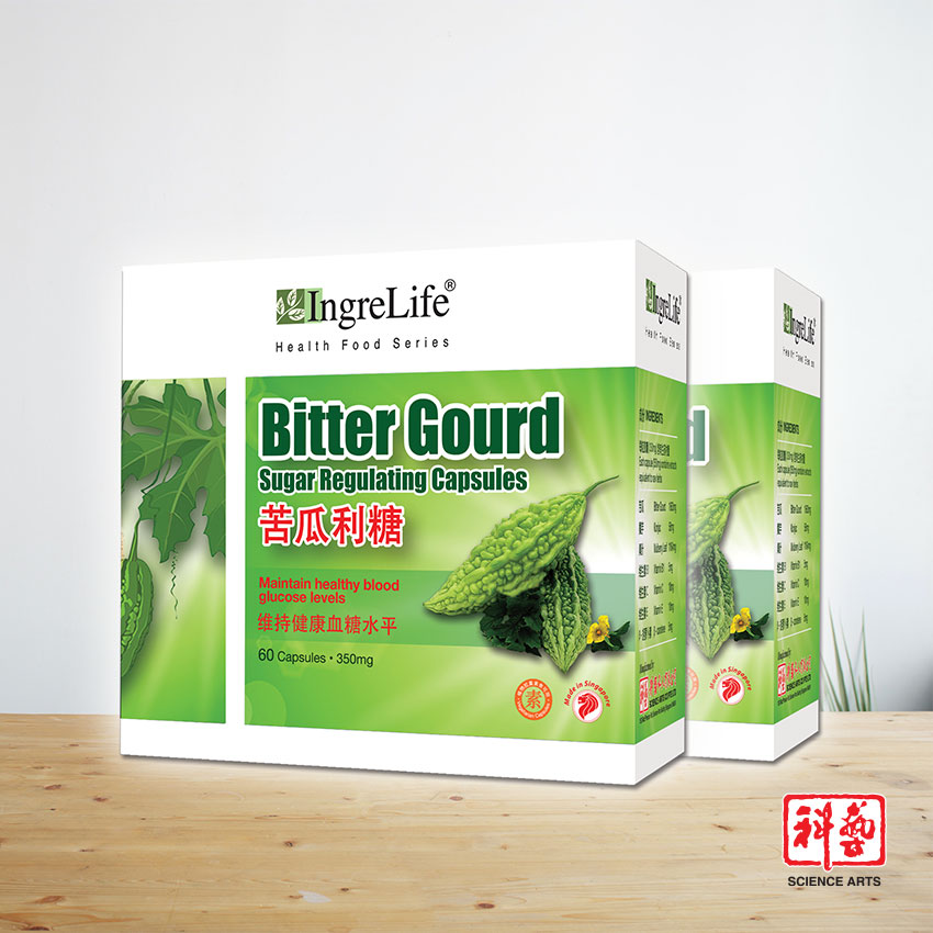 Combo 2 Hộp Viên Uống IngreLife Chiết Xuất Khổ Qua Rừng, Điều Chỉnh Đường Huyết, Điều Hòa Glucose Bitter Gourd Sugar Regulating - 120 Viên