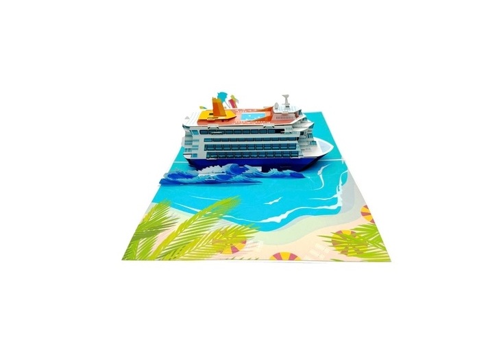 H40 -  Thiệp 3D Du Thuyền – Cruise Ship Pop Up Card Viethands Giftshop
