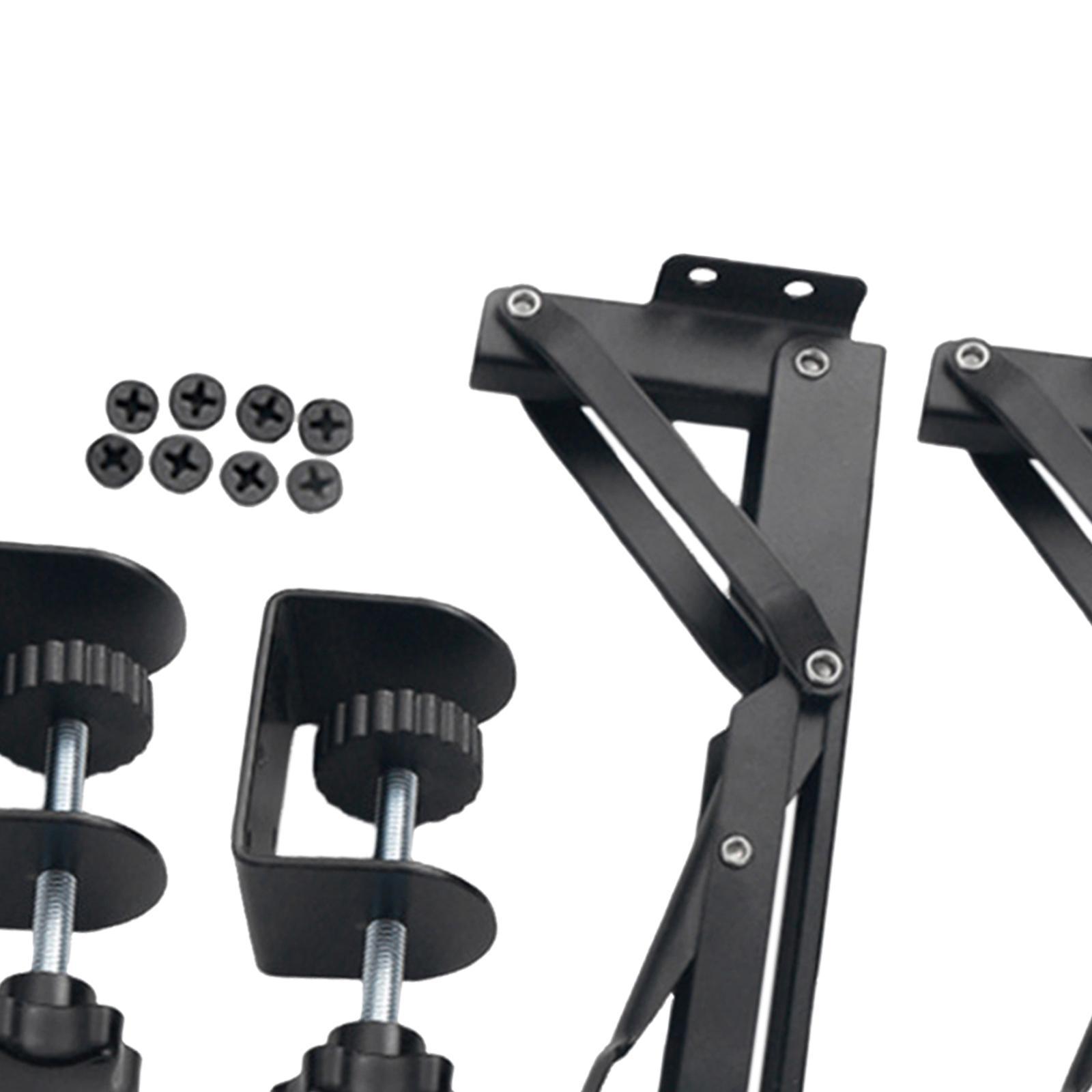 Keyboard Tray with  Adjustable Height Black Keyboard Tray Clamp Mount
