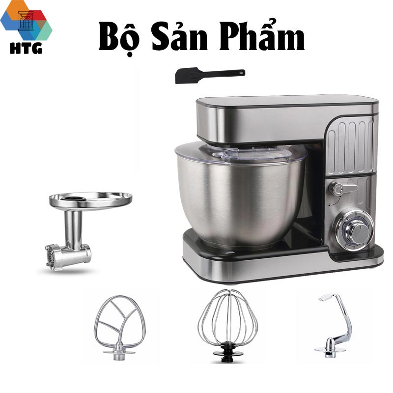 Máy nhồi bột để bàn Sohef SC212C, đánh trứng, kem, xay thịt, trộn thực phẩm dung tích 7 lít, hàng chính hãng