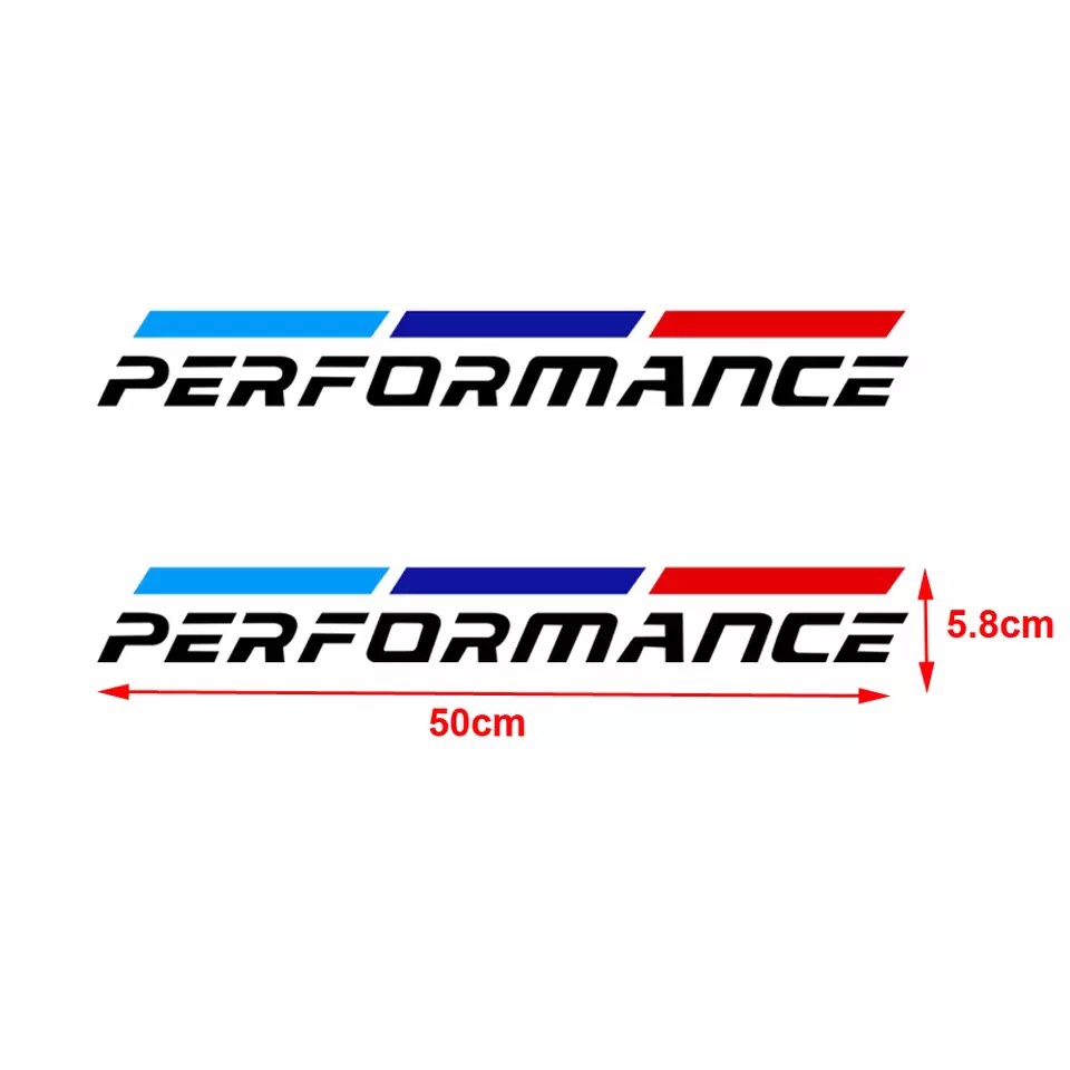 Bộ 2 tem dán cửa xe ô tô Performance 02