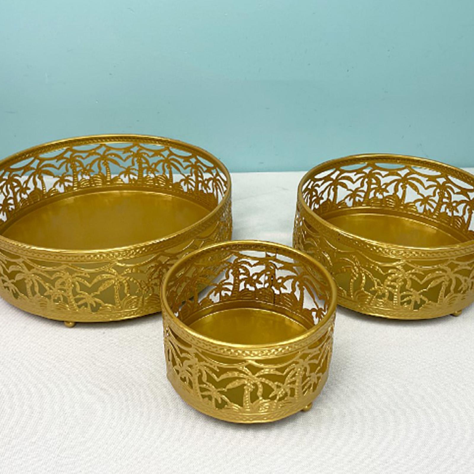 3Pcs Cake Stand Set Dessert Plate Tray for Afternoon Tea Supplies Centerpiece New Year