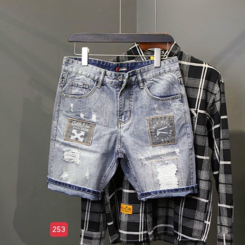 Quần short jean chất bò co giãn- quần lửng nam nhiều mẫu thời trang TINA ms252