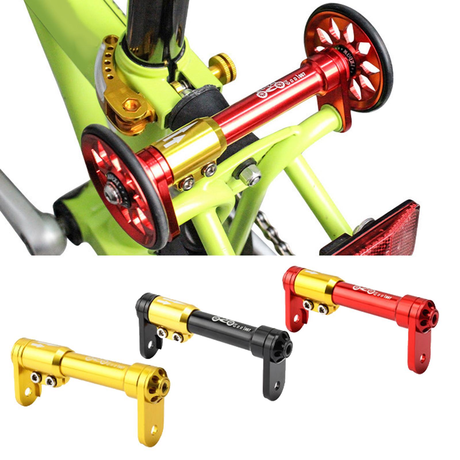 Folding  Wheel Extension Rod Walking Transport Parts Black