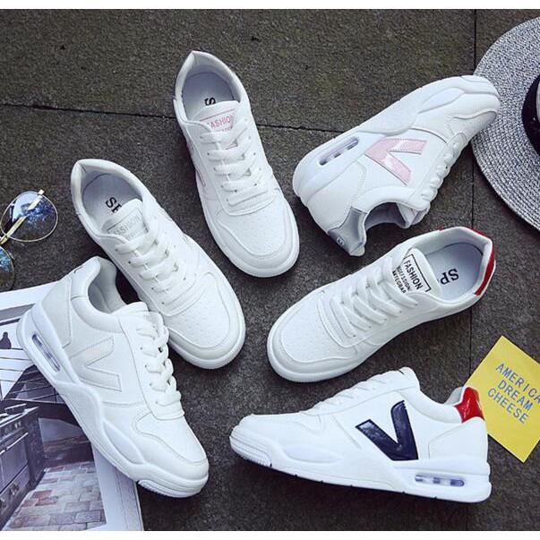 Giày sneaker thể thao phối dây cho nữ