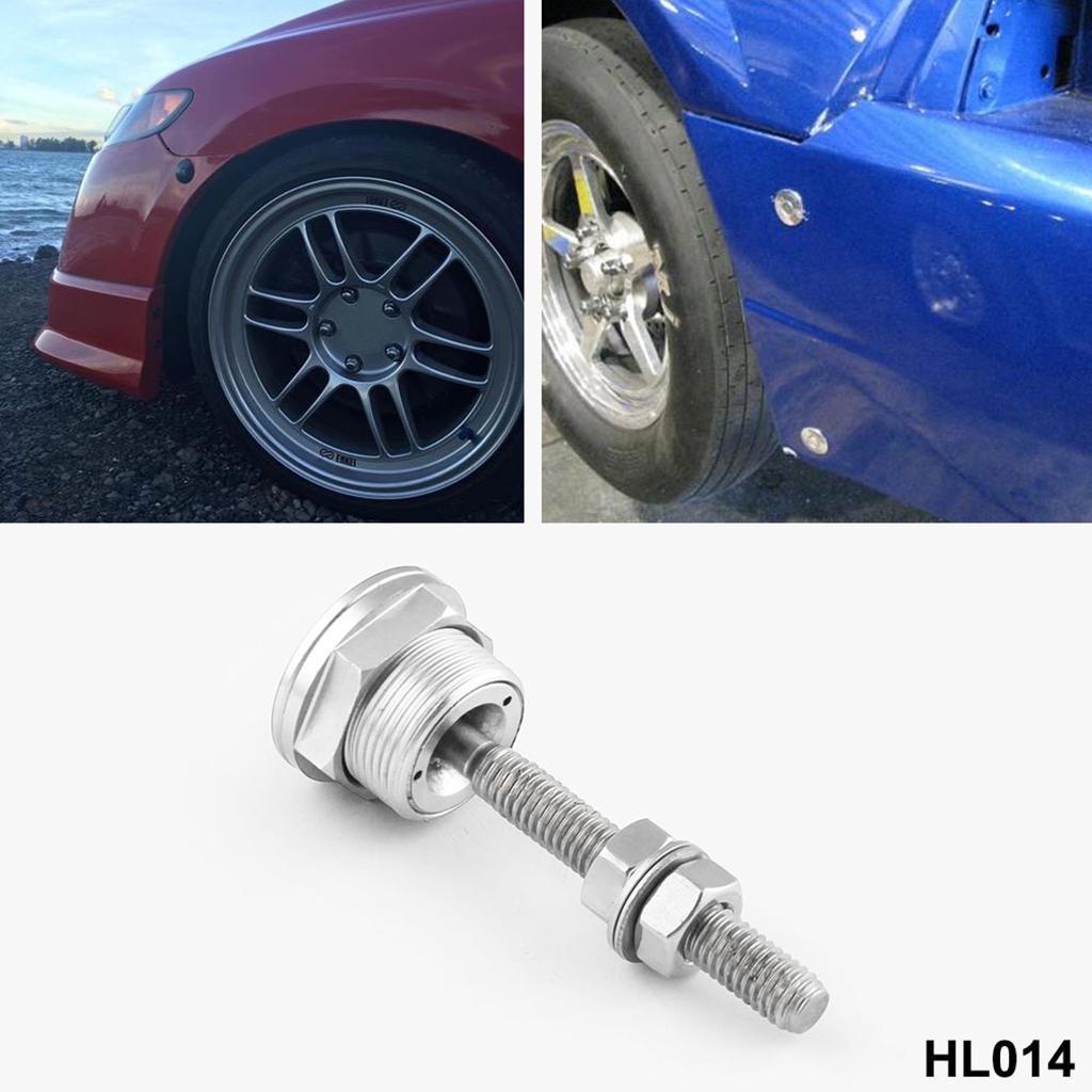10pcs Bonnet Hood Pins Lock Kit 7/8" Push Button Quick Release Latch Silver