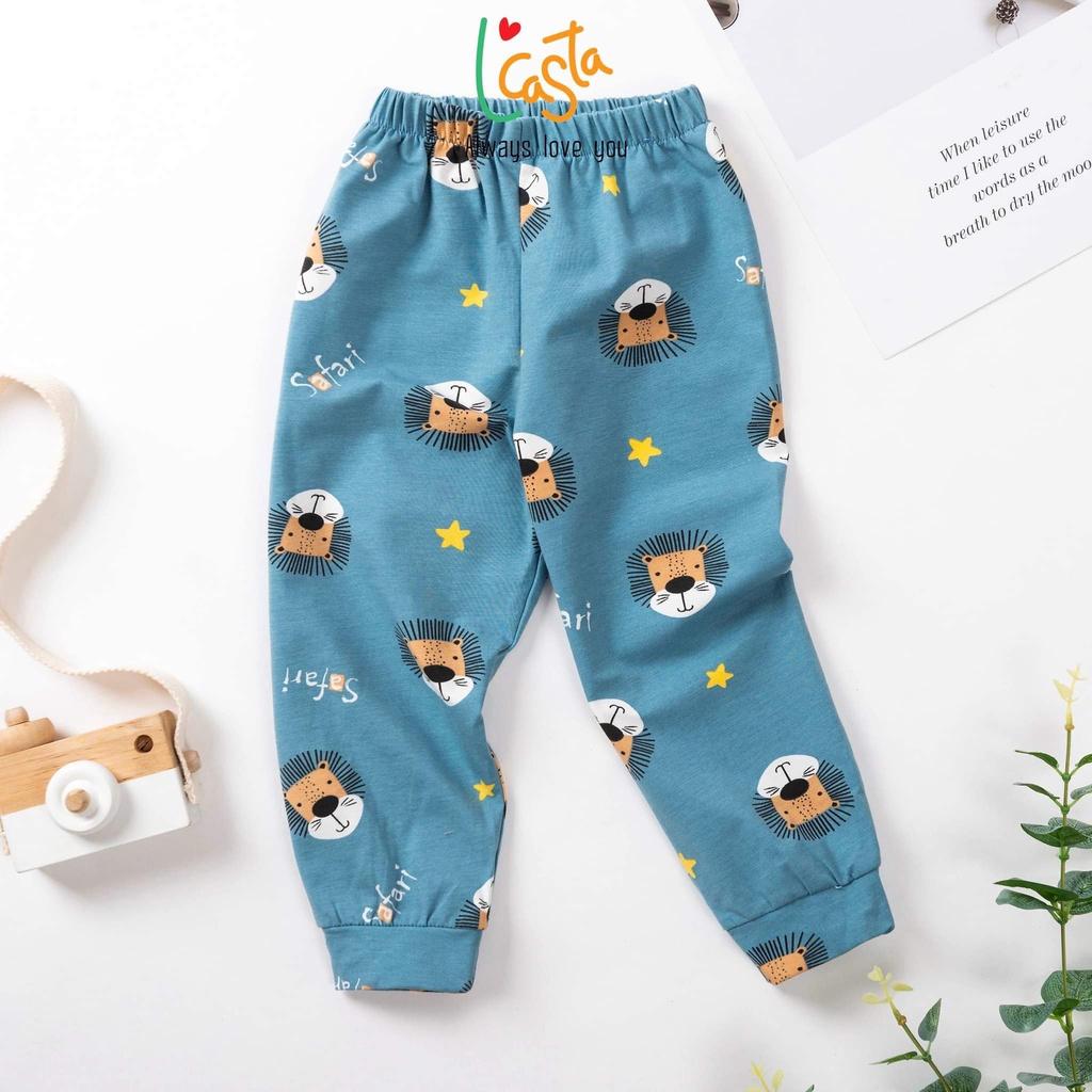 Bộ dài tay thu đông cài vai bé trai 2 đến 6 tuổi L'Casta