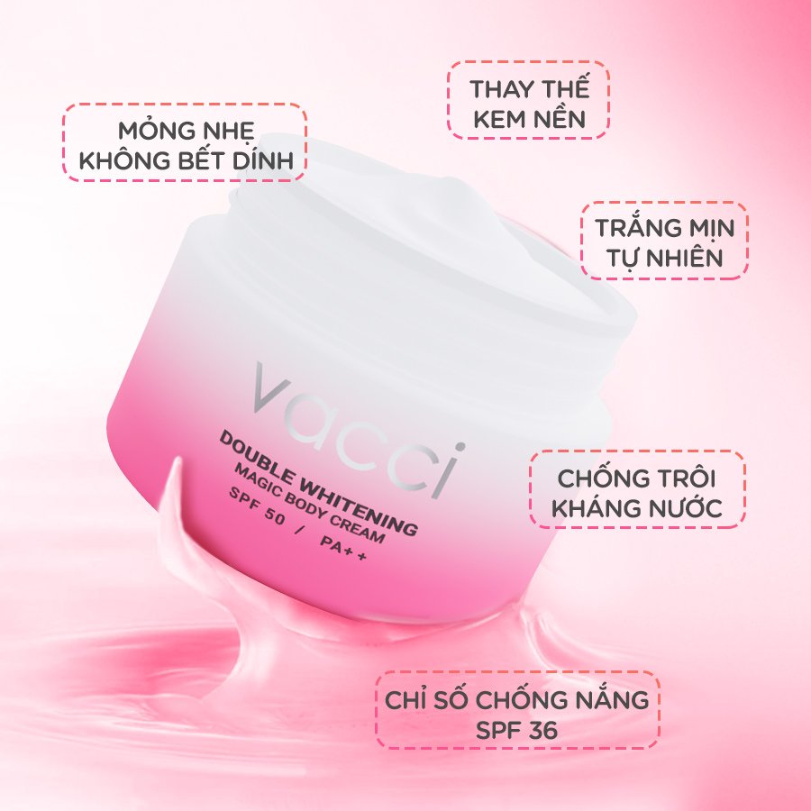 Kem Dưỡng Trang Điểm Trắng Da Toàn Thân VACCI