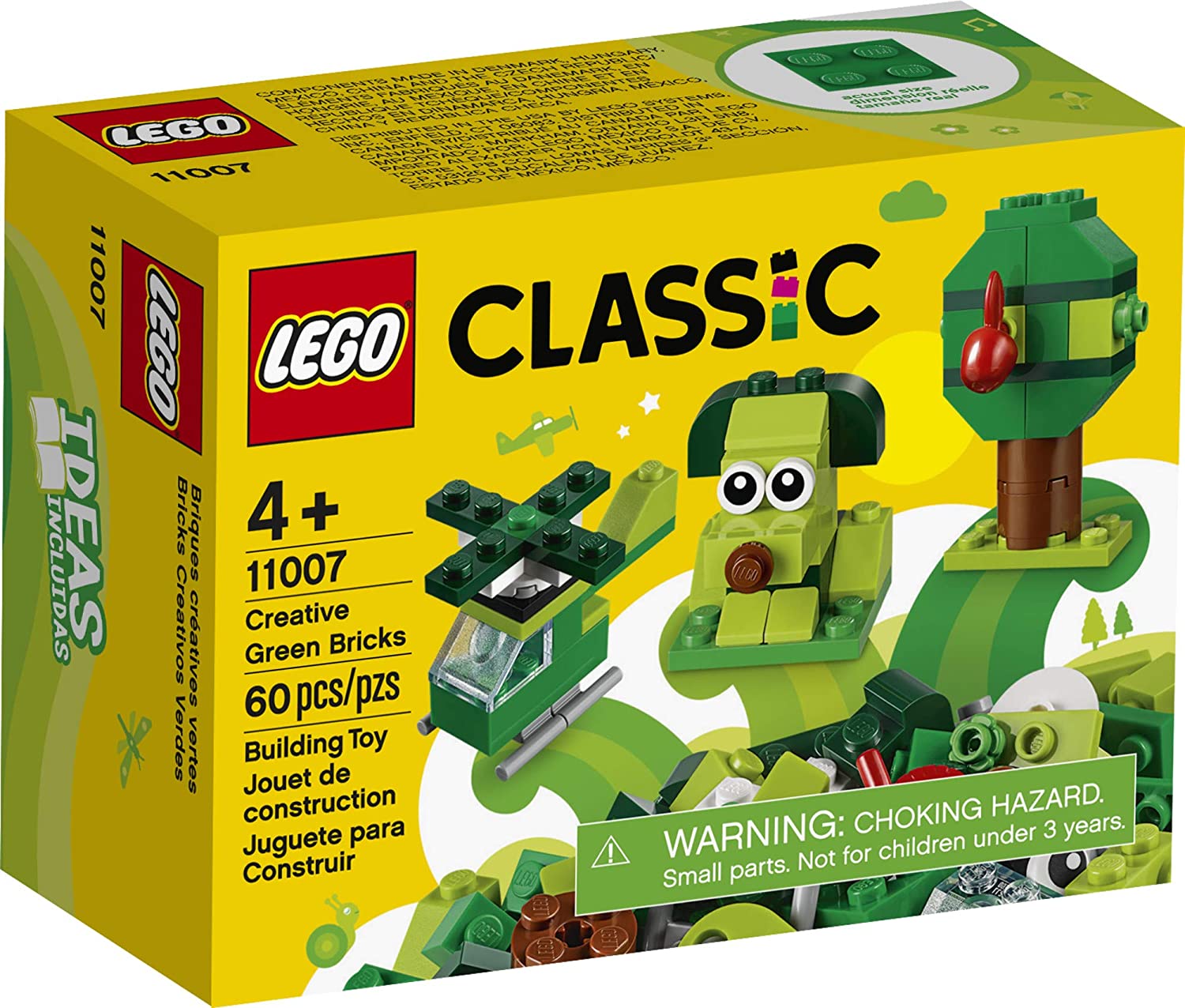 Mô Hình Lắp Ráp Lego Classic Hộp Lắp Ráp Sáng Tạo Xanh Lá 11007 (60 chi tiết)