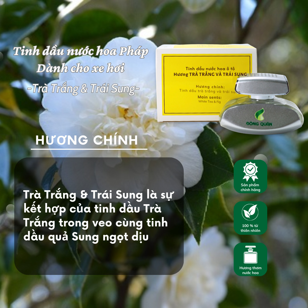 Nước Hoa Ô Tô Cao Cấp Đông Quân Với Hương Thơm Tinh Tế, Sang Trọng Từ Tinh Dầu Nước Hoa Pháp Và Tây Ban Nha, Chai 55ml