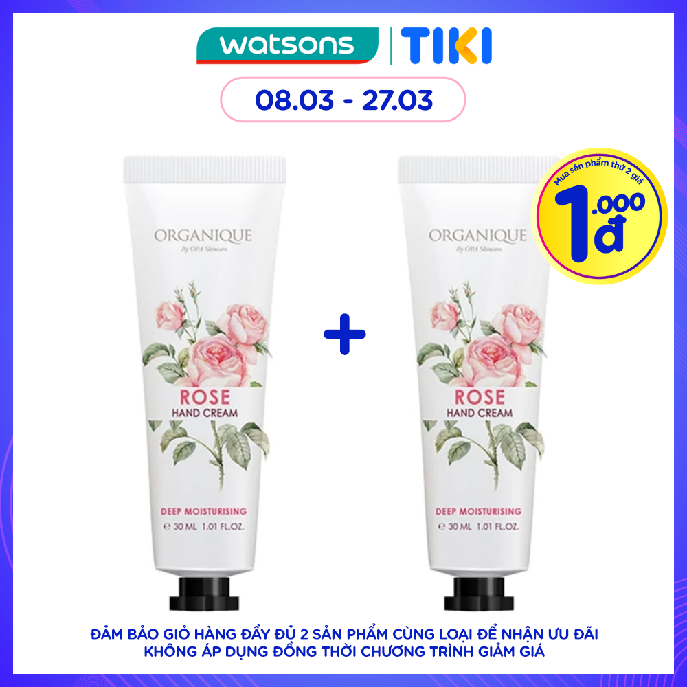 Kem Dưỡng Tay Organique Hoa Hồng Rose Hand Cream 30ml