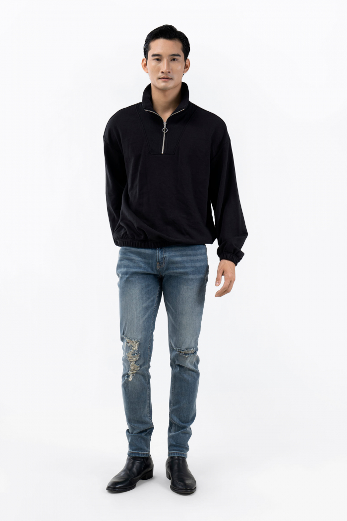 Quần Jean Nam ROUTINE wash Rách Form Slim - 10F22DPA013 | LASTORE MENSWEAR