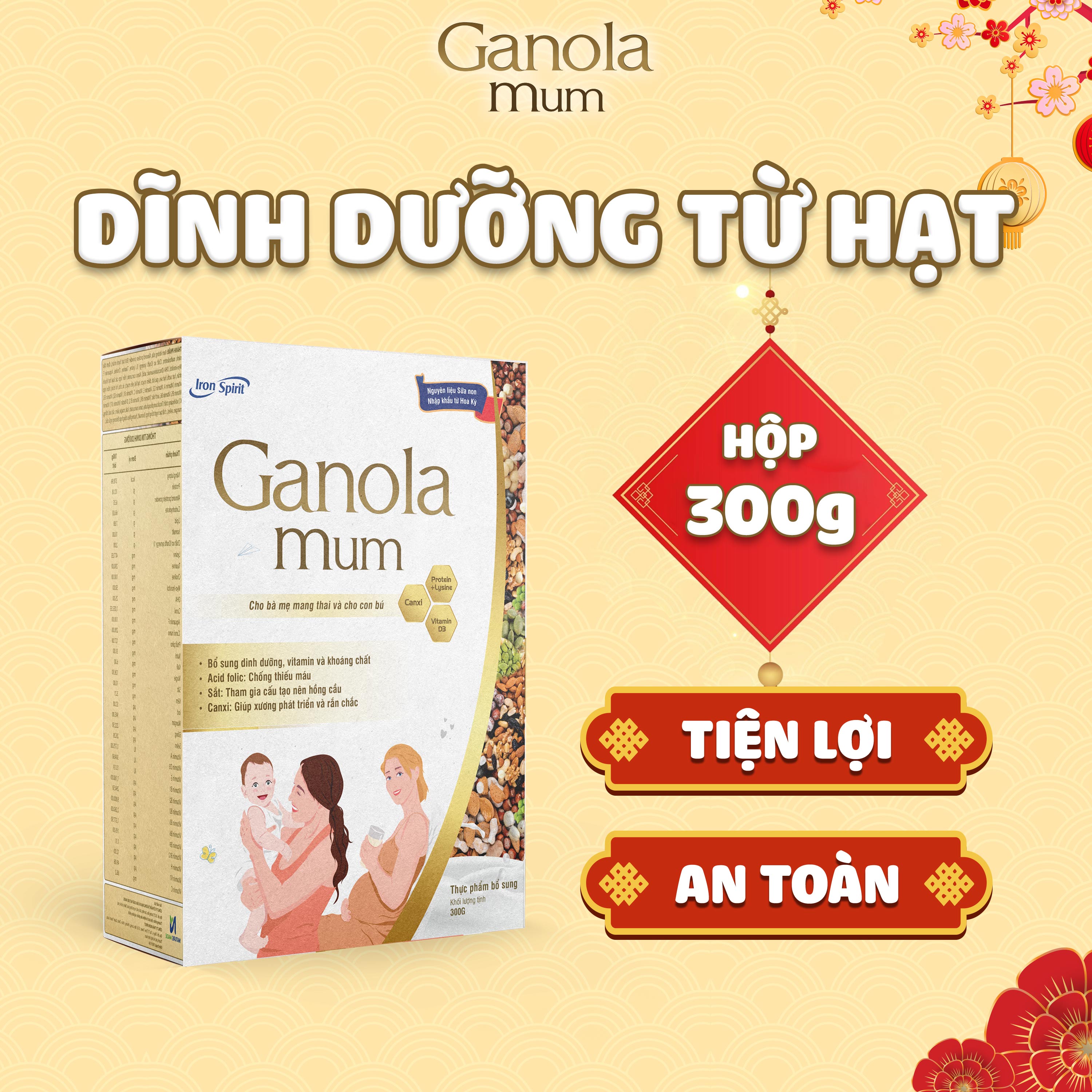 Ganola Mum (650G) - Dinh Dưỡng Từ Hạt Ganola Mum Bổ Sung toàn Diện Cho Mẹ Bầu, Lợi Sữa Cho Mẹ Bé