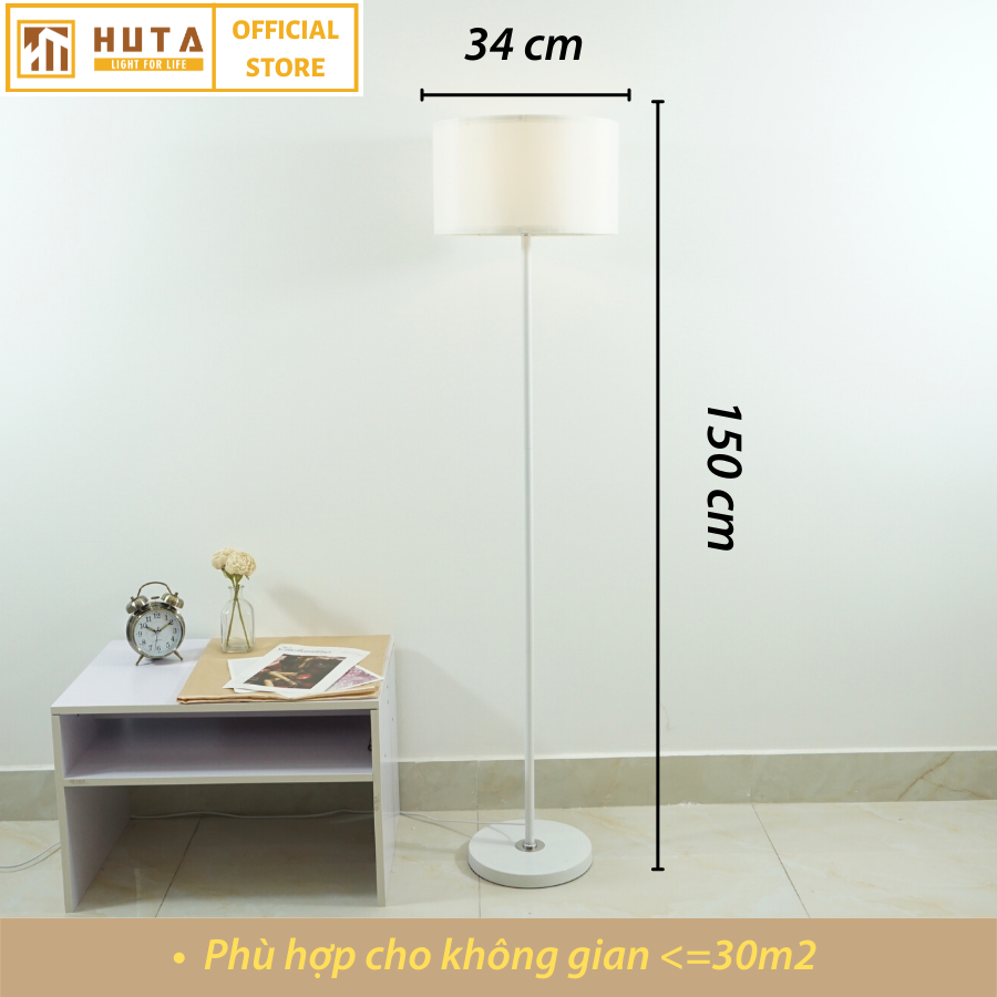 Đèn Cây Đứng HUTA KT4 Cao Cấp, Sang Trọng, Decor Trang Trí Phòng Ngủ, Sofa, Phòng Khách, Điều Chỉnh Độ Sáng, Bóng Led Ánh Sáng Vàng