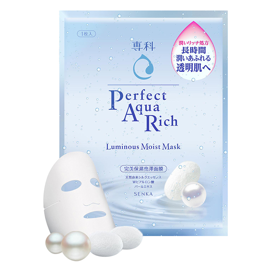 Mặt Nạ Cấp Ẩm Dưỡng Trắng Senka Perfect Aqua Rich Luminous Moist Mask 14647 (25ml)