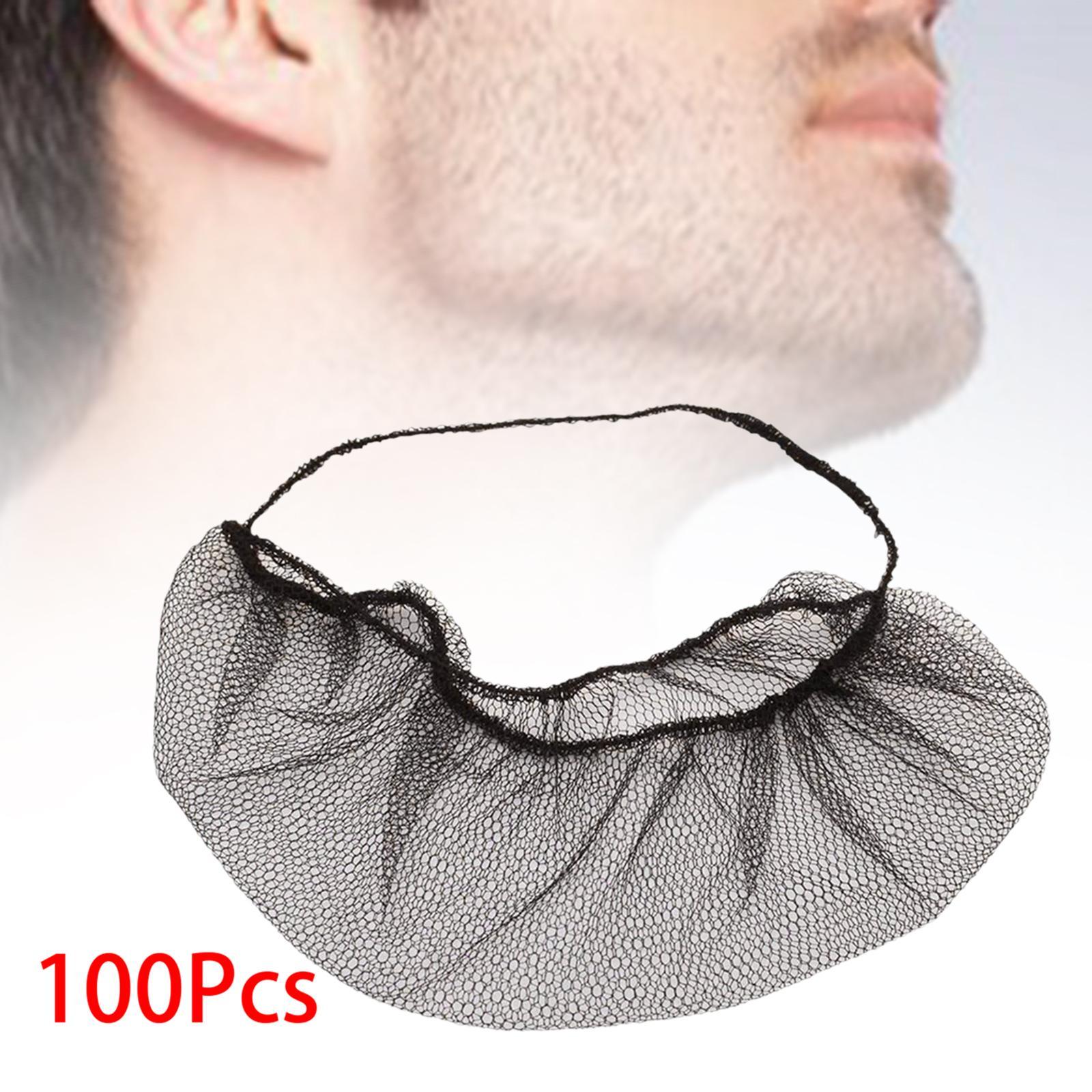 100 Pieces Disposable Nylon Beard Covers  for Restaurants and Cleaning Companies