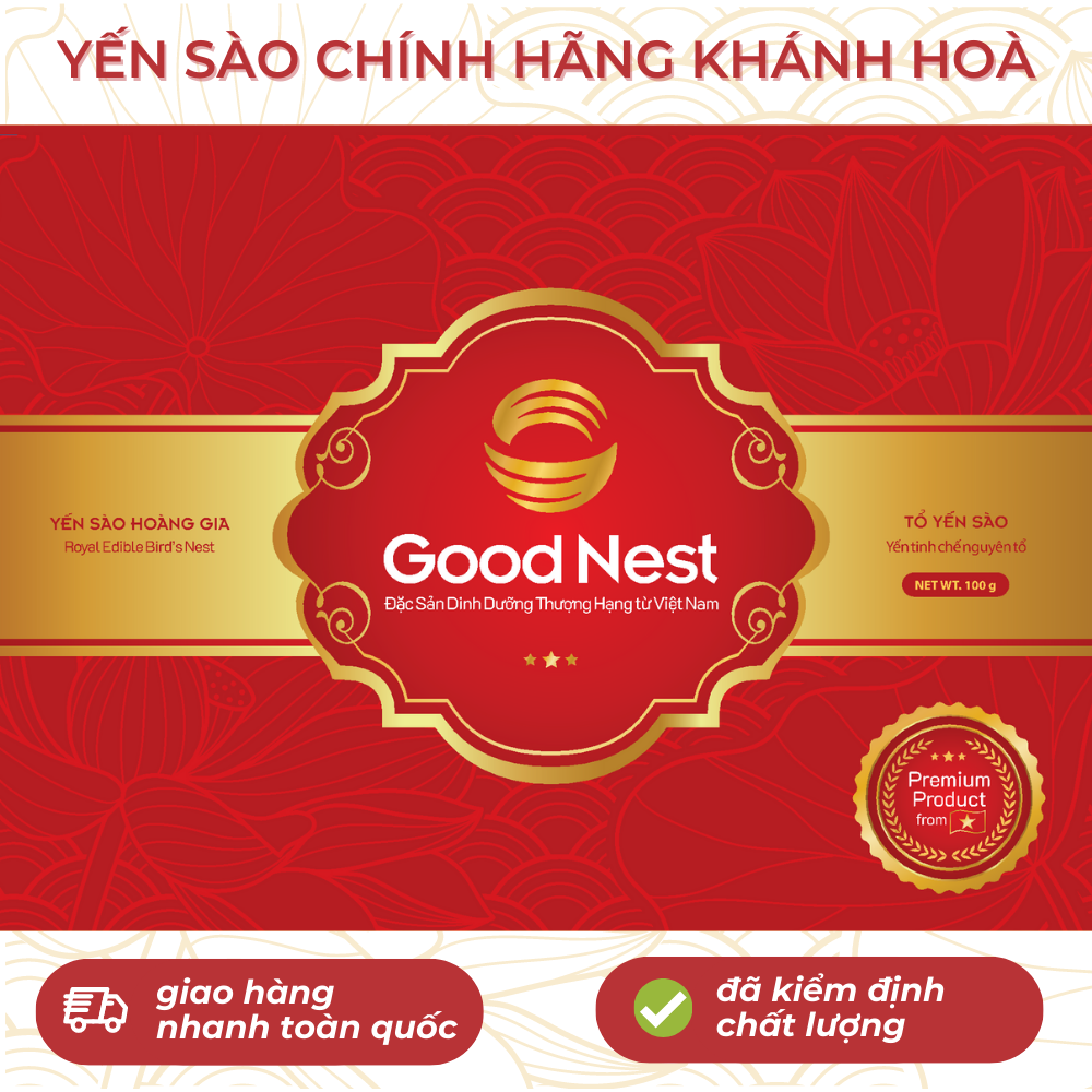 Yến Sào Hoàng Gia Good Nest 100gr - Tinh Chế 1 - Yến Sào Khánh Hoà Chính Hãng