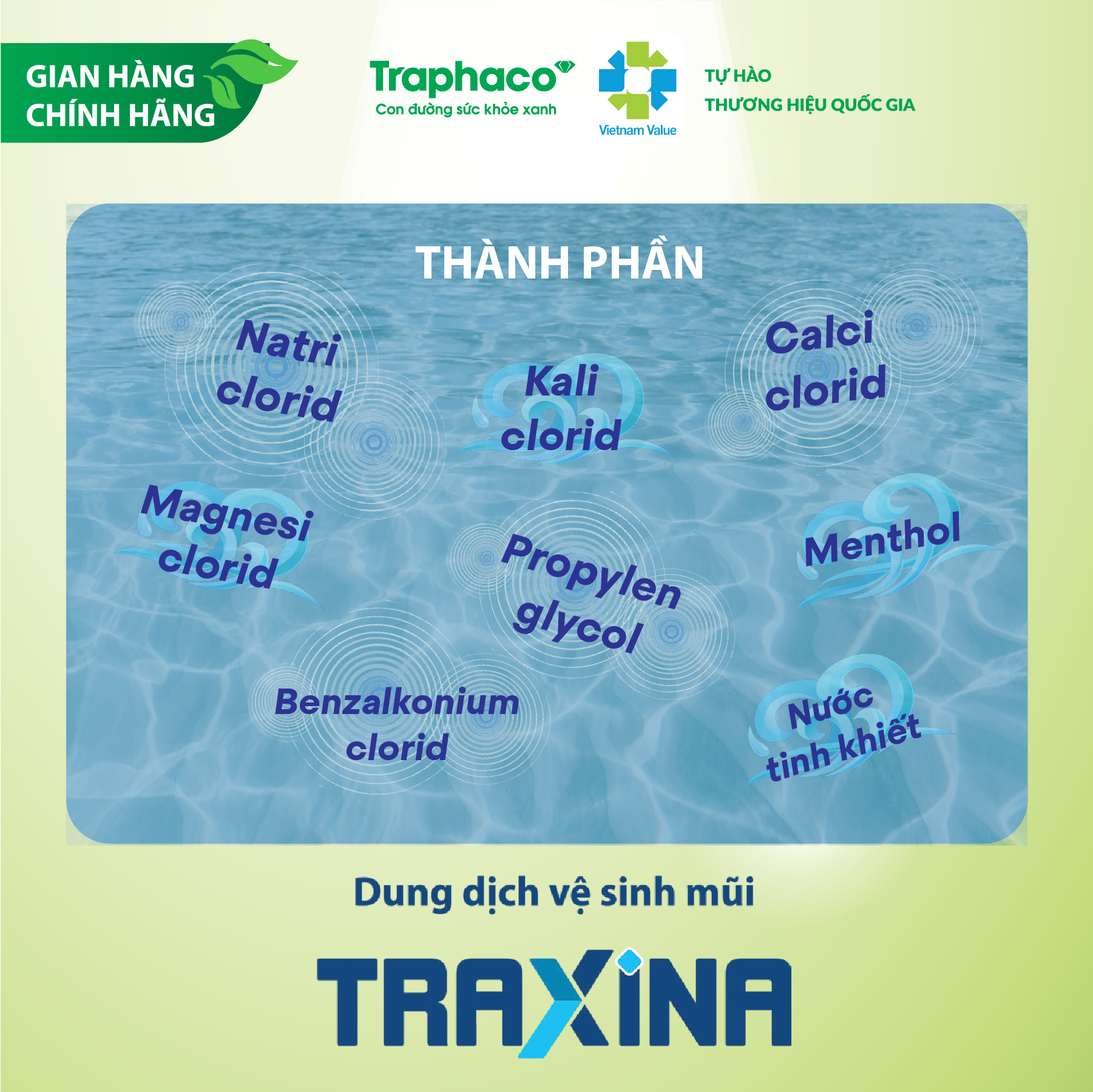 TRAXINA- XỊT SẠCH, THÔNG MŨI, NGĂN NGỪA VIÊM MŨI - XOANG