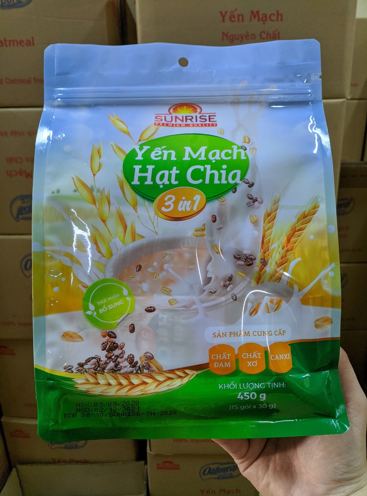 Ngũ cốc yến mạch hạt chia gói 450g