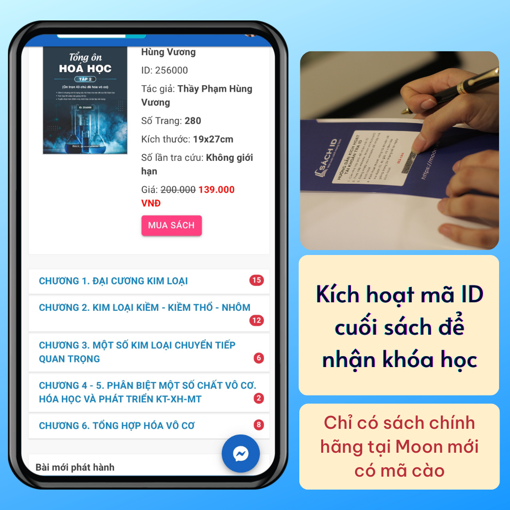 Sách ID Tổng Ôn Hoá Học Vô Cơ, Sách Ôn Thi THPT Quốc Gia Tập 2 Moonbook