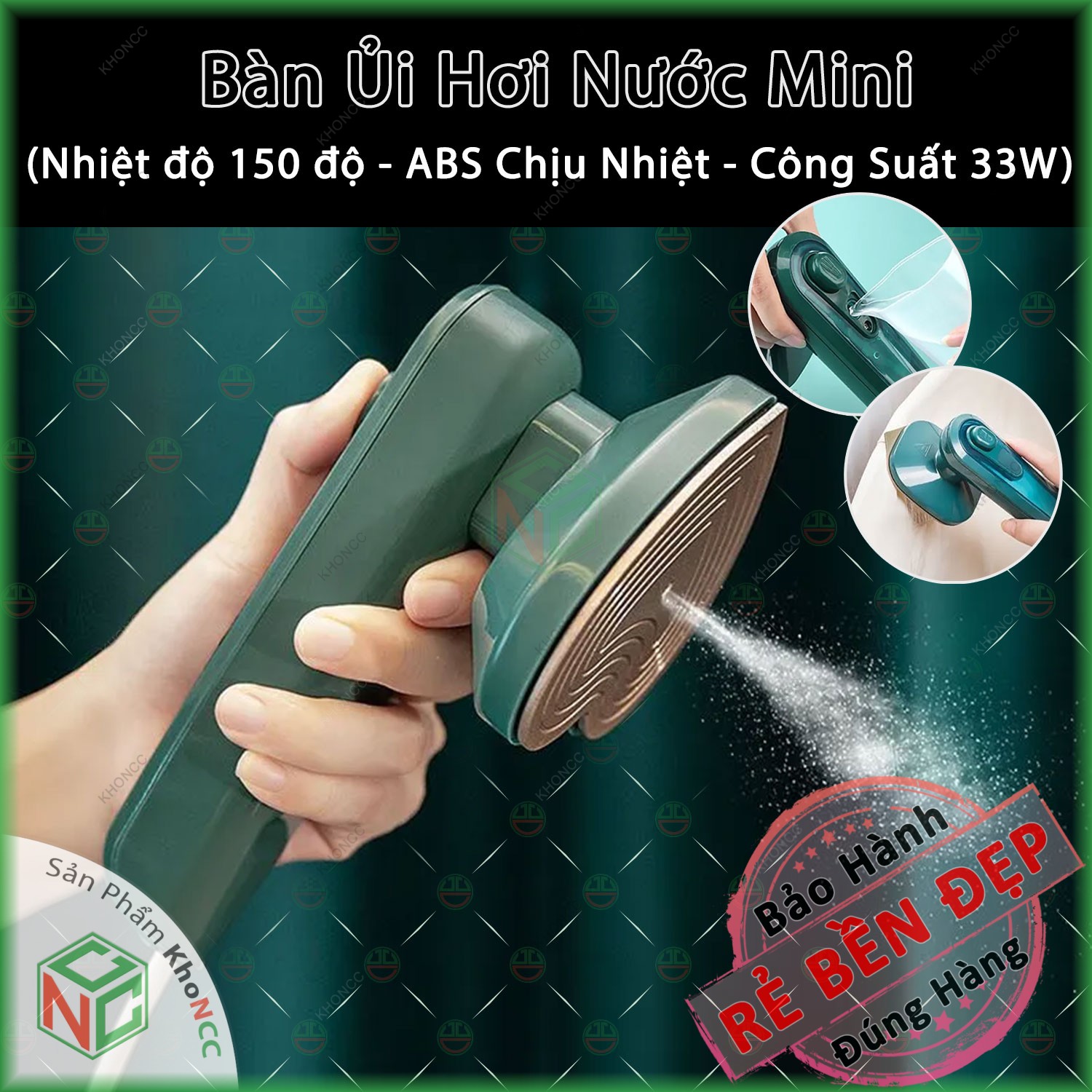 (Tiện Lợi) - Bàn Là Ủi Quần Áo Mini với Hơi Nước KhoNCC Hàng Chính Hãng - Sự Tiện Lợi Làm Mịn Quần Áo Mọi Nơi - KLM-BUHNMNFZ688