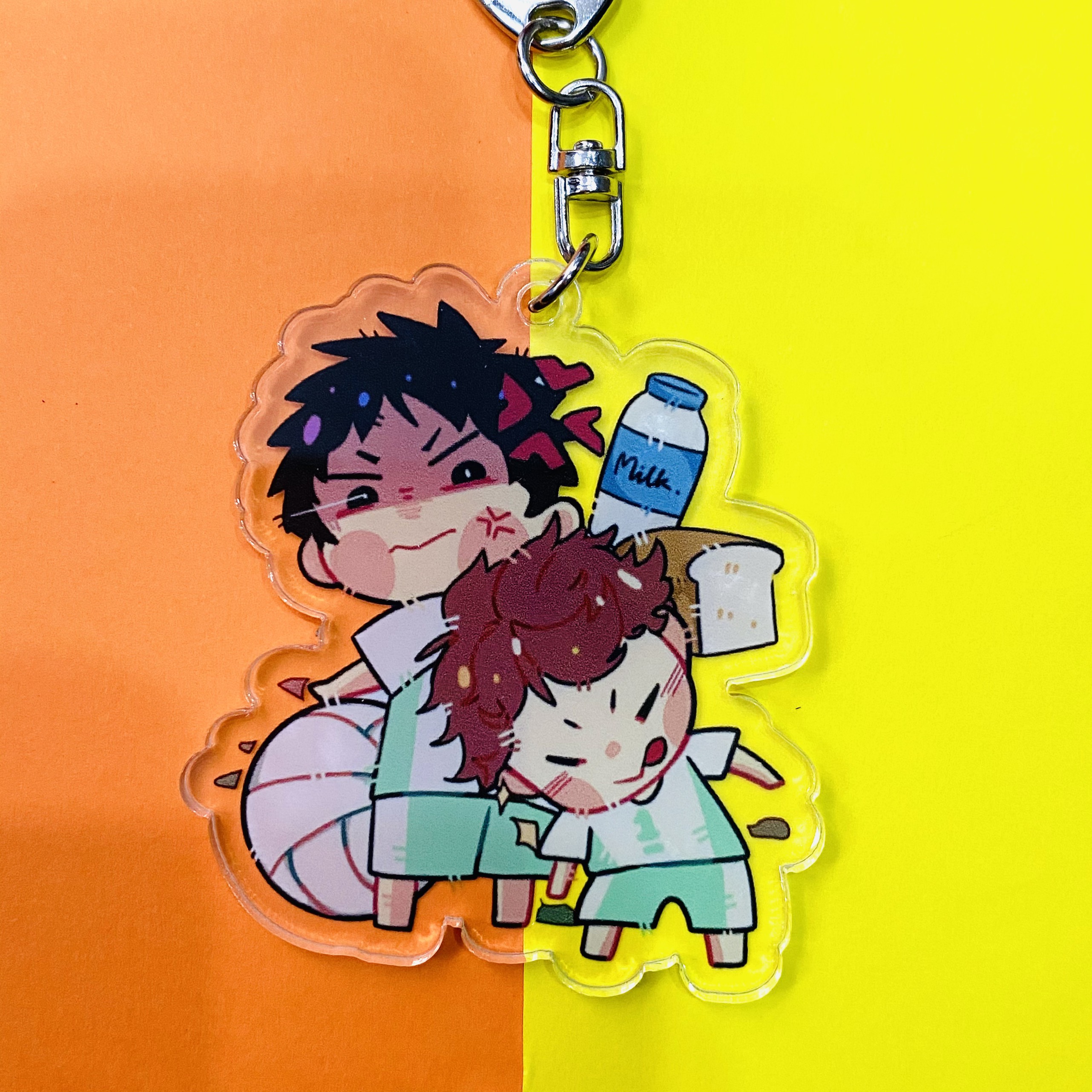 ( Mica trong acrylic ) Móc khóa Haikyuu!! Vua bóng chuyền ver couples quà tặng xinh xắn dễ thương chibi anime (MẪU GIAO NGẪU NHIÊN)