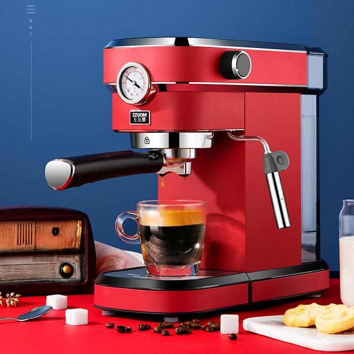 Máy pha cà phê Espresso cốc đôi tạo bọt cổ điển BG168T Hàng Chính Hãng