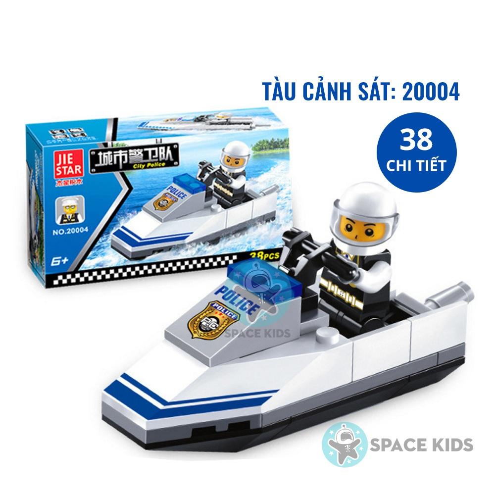 Đồ chơi xếp hình Lego city minifigures cho bé chủ đề Cảnh sát từ 24 đến 42 chi tiết chất liệu nhựa ABS