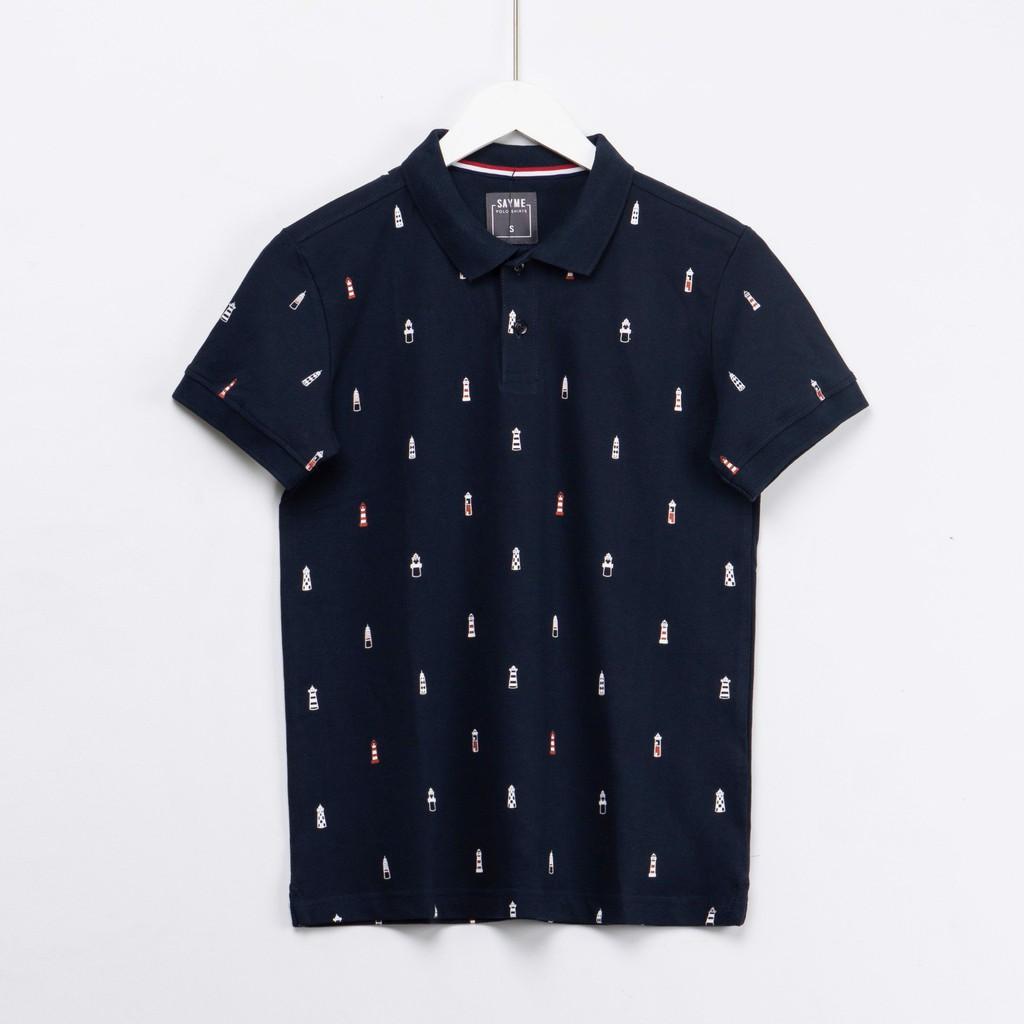Áo polo nam SAYME áo thun có cổ họa tiết thời trang vải lacoste mềm mịn co giãn 4 chiều MCPO0002