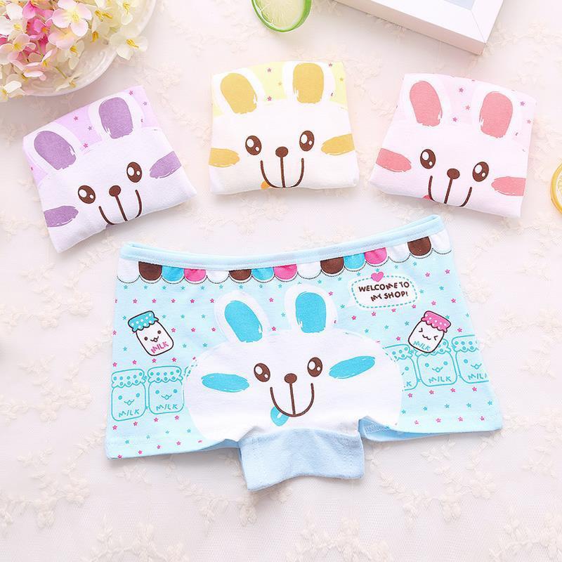 Quần chip đùi cho bé, Quần chip đùi cotton hình thỏ nhiều màu sắc cho bé gái 2-10 tuổi chất cotton nhẹ mát co giãn thoải mái Baby-S – SC001