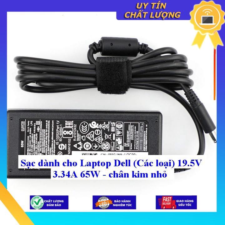 Sạc dùng cho Laptop Dell  19.5V 3.34A 65W - chân kim nhỏ - Hàng Nhập Khẩu New Seal
