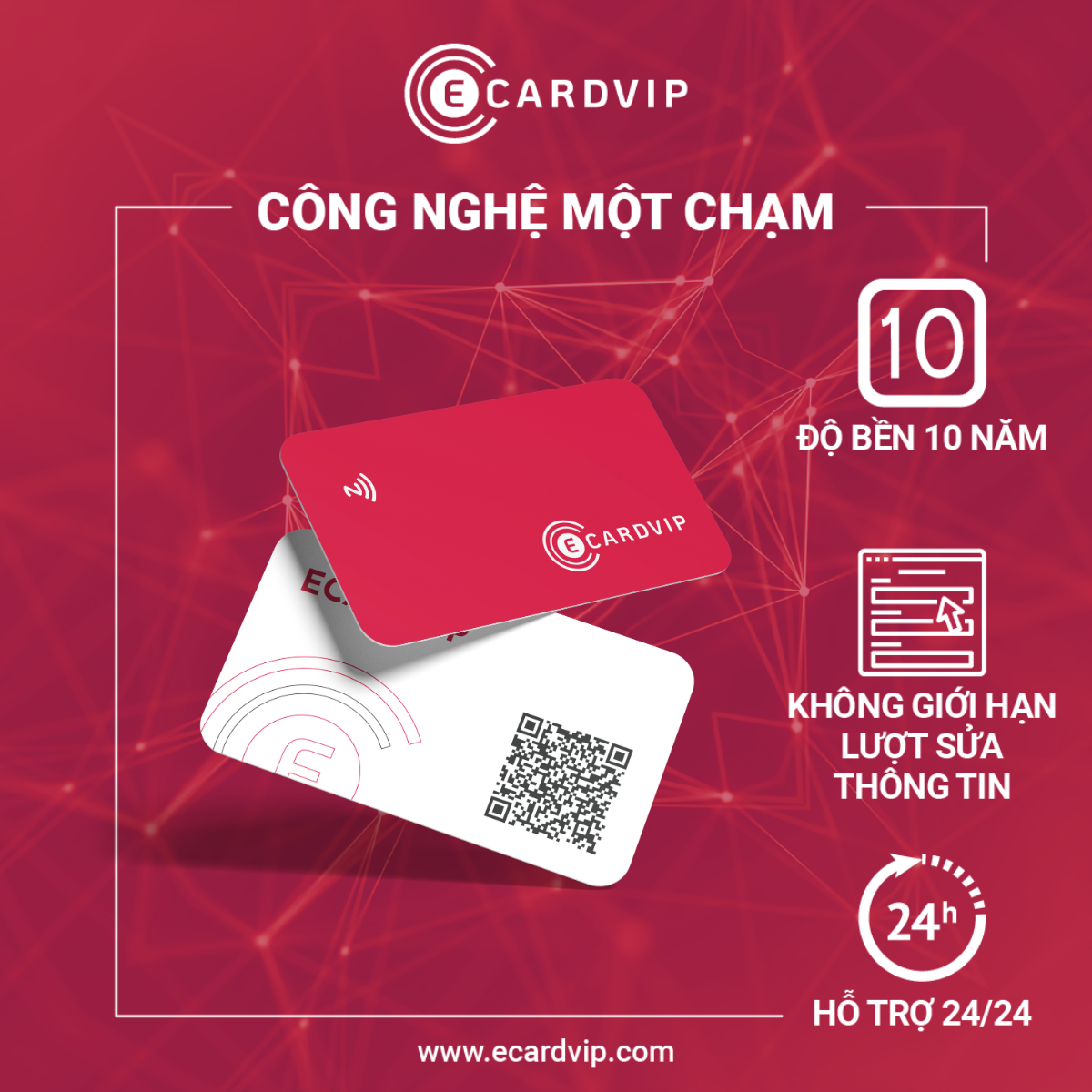 Card Visit Điện Tử Thông Minh - Tích Hợp QR CODE