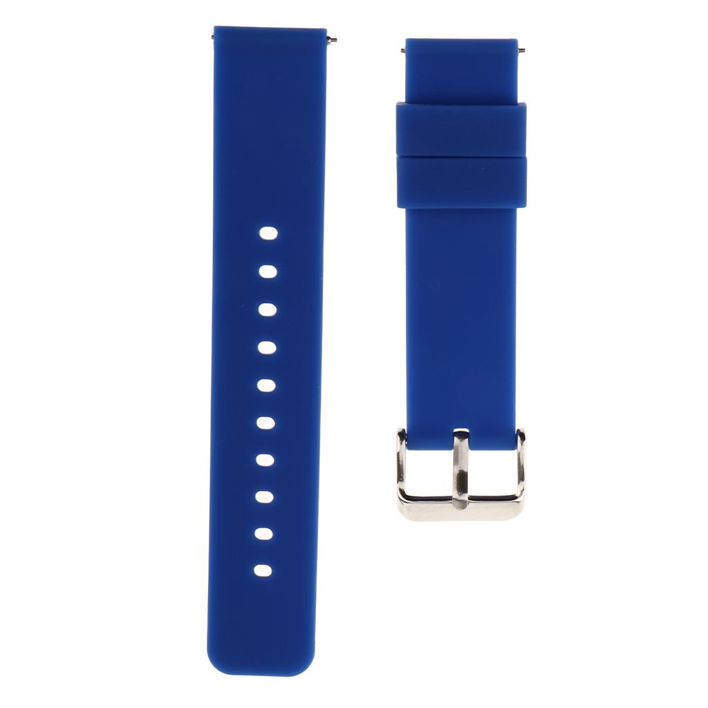 20mm Replacement Silicone Rubber Sports Watch Band Bracelet for Smart Watch