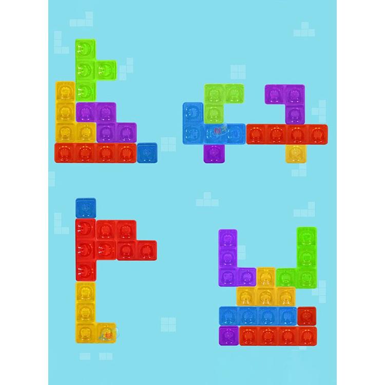 Đồ Chơi Xếp Hình Tetris Màu Đỏ SJHY0318 HB Giáo Dục Sớm Cho Bé