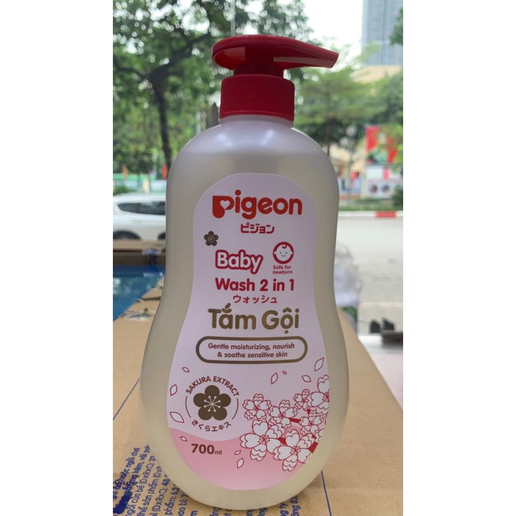 Tắm Gội Dịu Nhẹ 2 in1 Sakura Pigeon 200ml/700ml mẫu mới