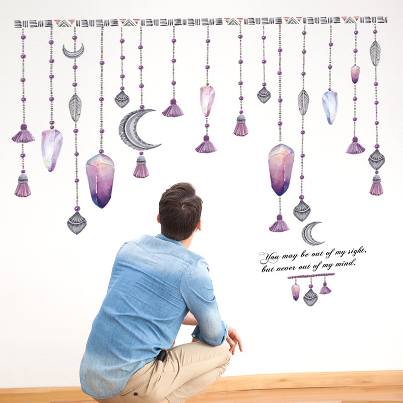 Decal dán tường Dây màn trang trí Trang trí quán đẹp