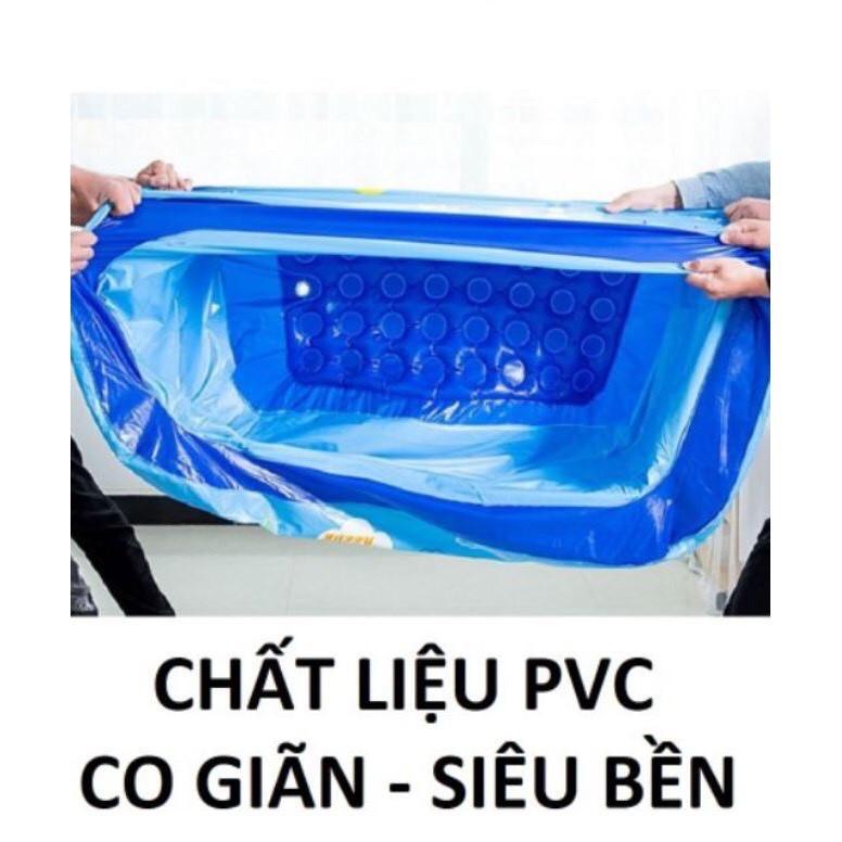 Bể bơi cho bé loại dày 2 tầng 1m2 tặng bơm điện, bóng