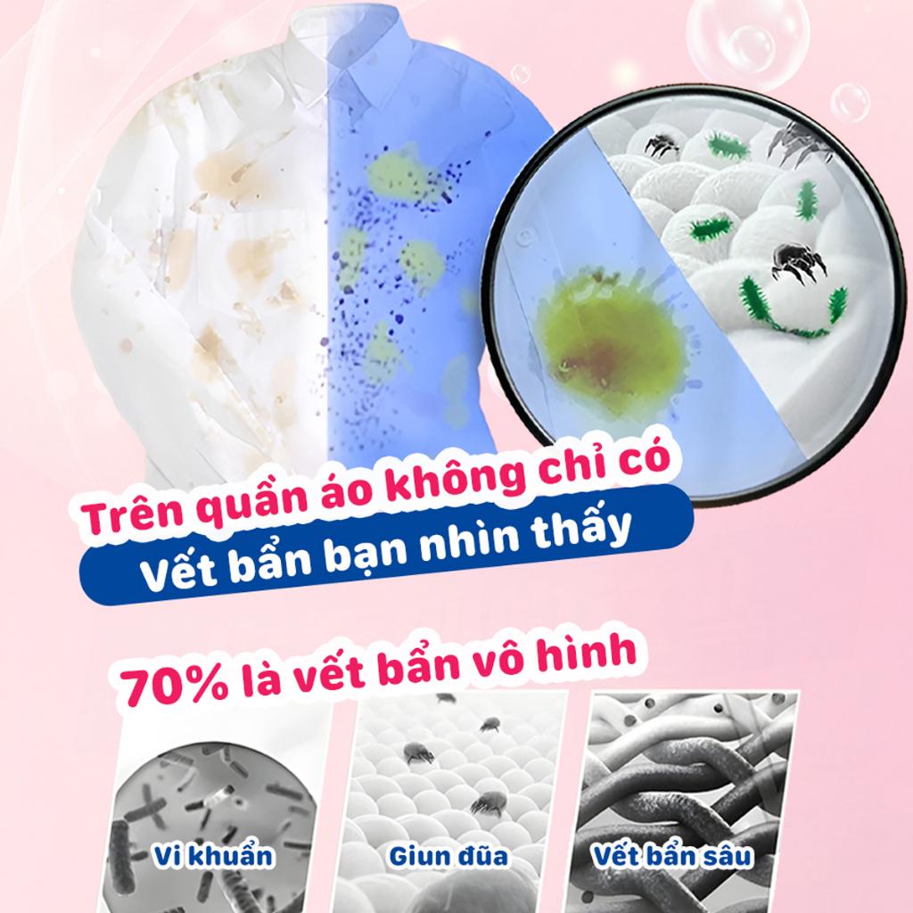 Bột Giặt TOPGIA Hương Nước Hoa Pháp, Nano Kháng Cặn, An Toàn Chăm Sóc Da Tay, Đánh Bay Vết Bẩn