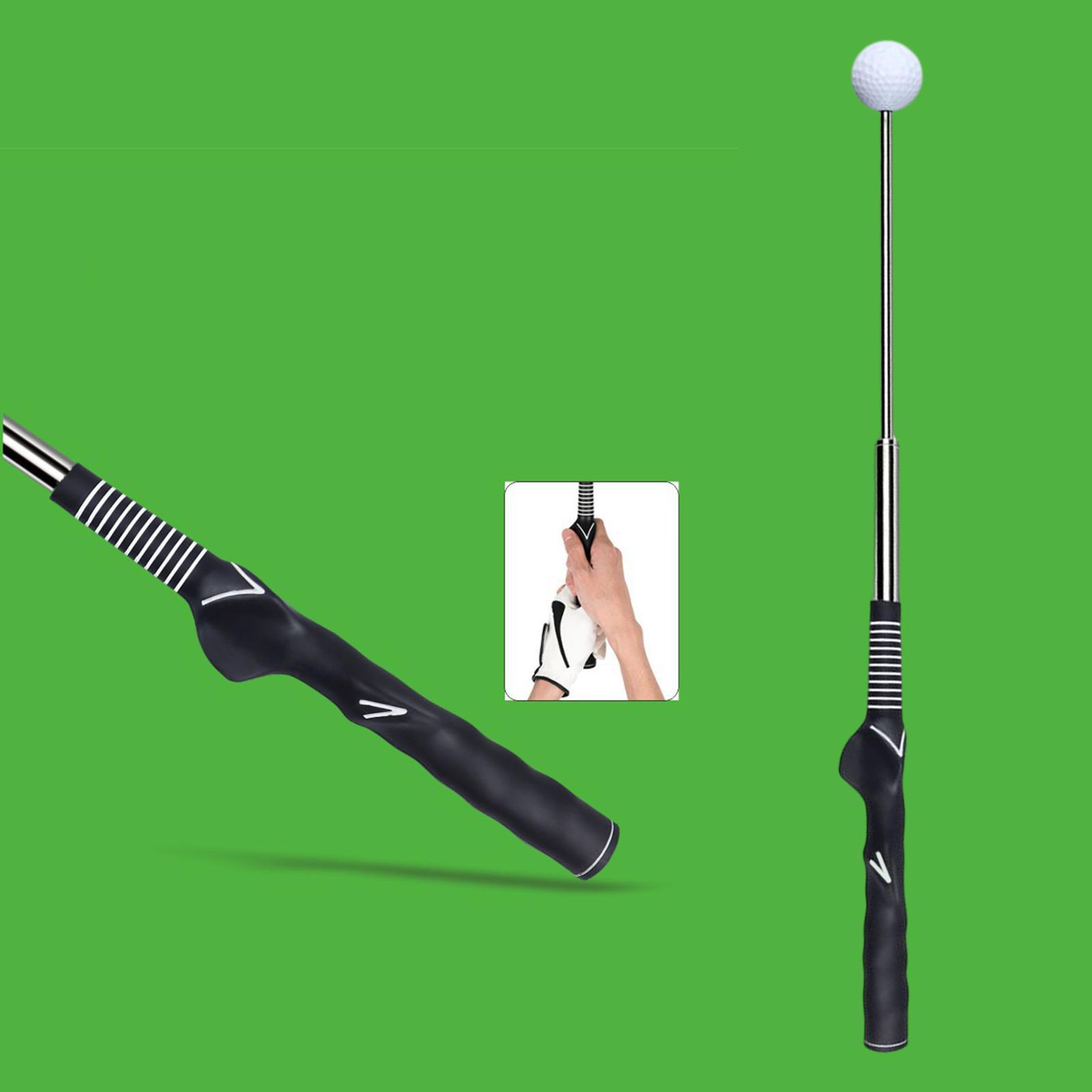 Telescopic Warm up Stick Practice Golf Swing Trainer Aid for Flexibility