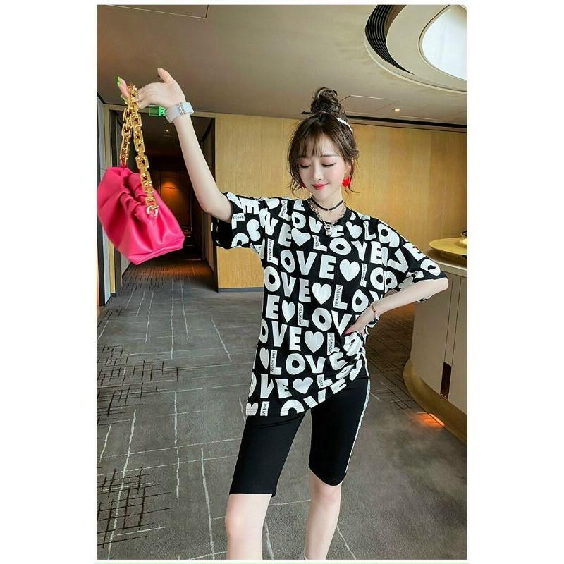 Sét đồ bộ nữ thời trang chữ love cao cấp thun cotton 100%