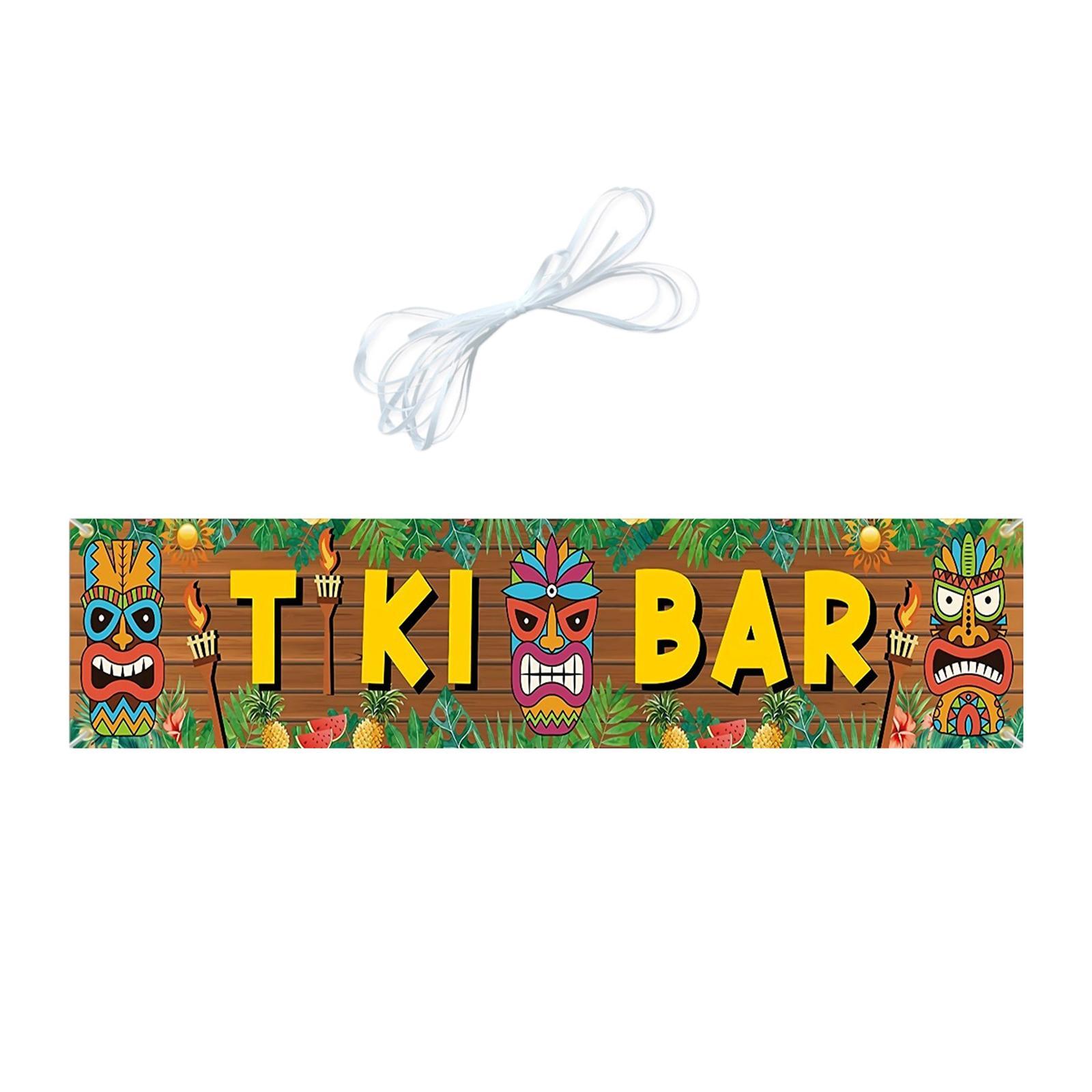 Tiki Banner Carnival Party Decor Ornaments Office Kitchen Poster