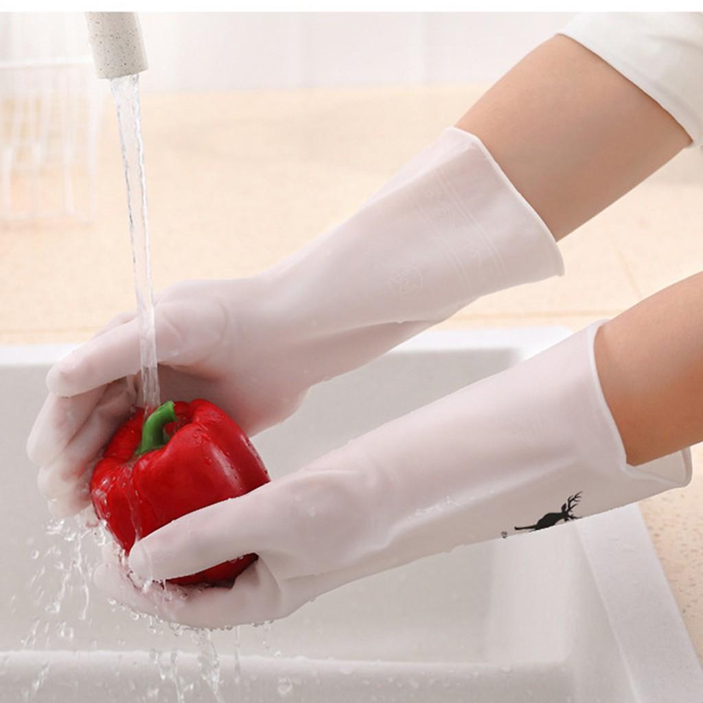 Bao Tay Rửa Chén Cao Su Hình Hươu Siêu Dai