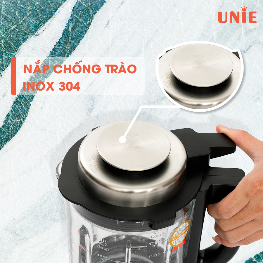 Máy làm sữa hạt đa năng Unie V8S, công suất 1800W, dung tích 1.75L, Báo Chức Năng Bằng Giọng Nói Thông Minh - Hàng chính hãng