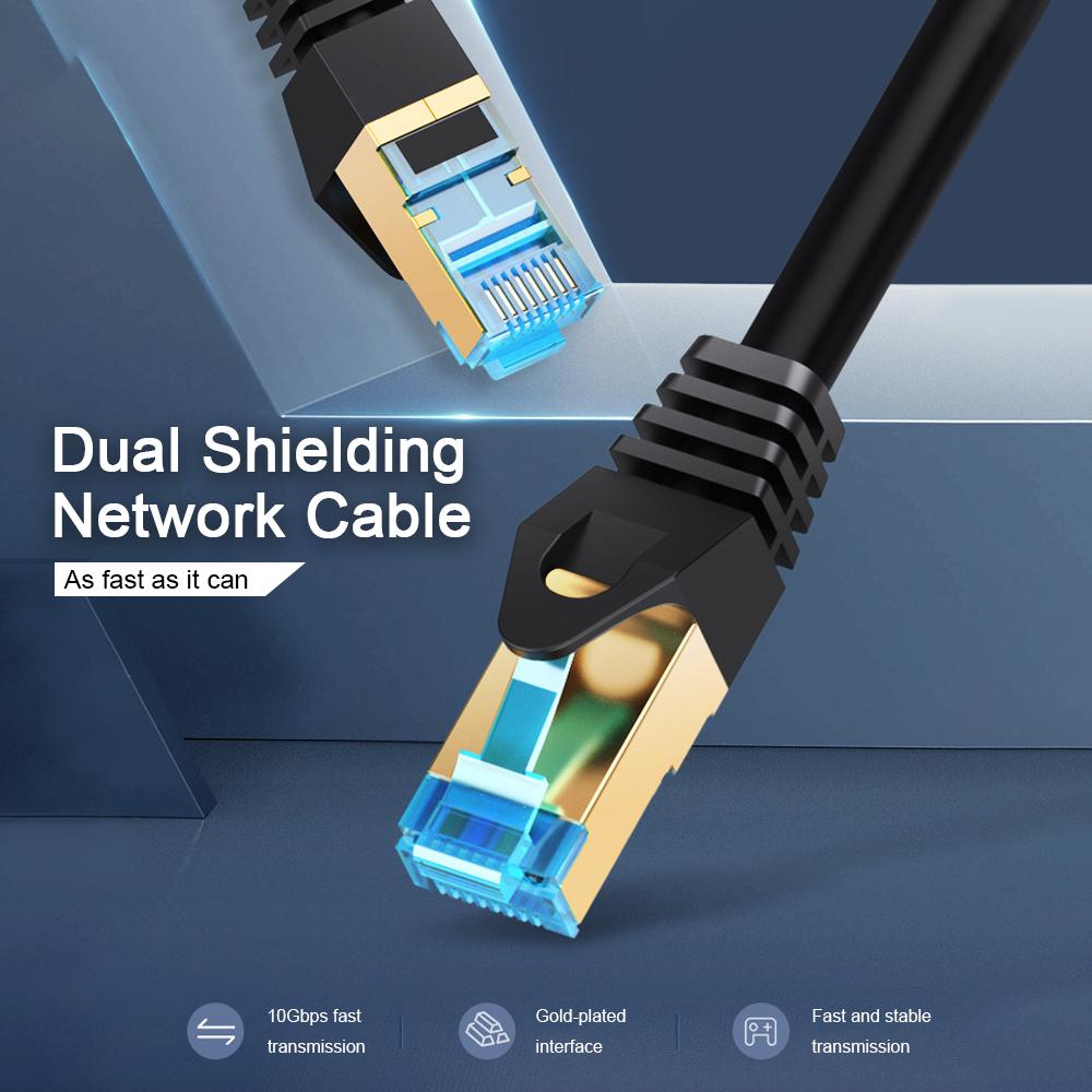 Cáp mạng phẳng tốc độ nhanh Gigabit bảo vệ kép RJ45 cho doanh nghiệp VENTION Ethernet Cat 7
