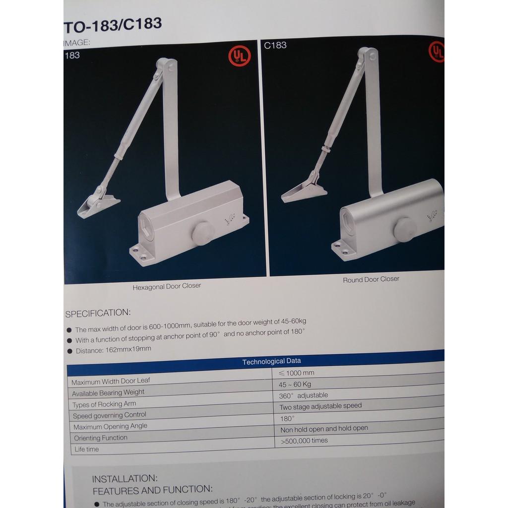 Tay co thủy lực Topone TO 183 NO, cùi chỏ hơi topone tải trọng 65kg