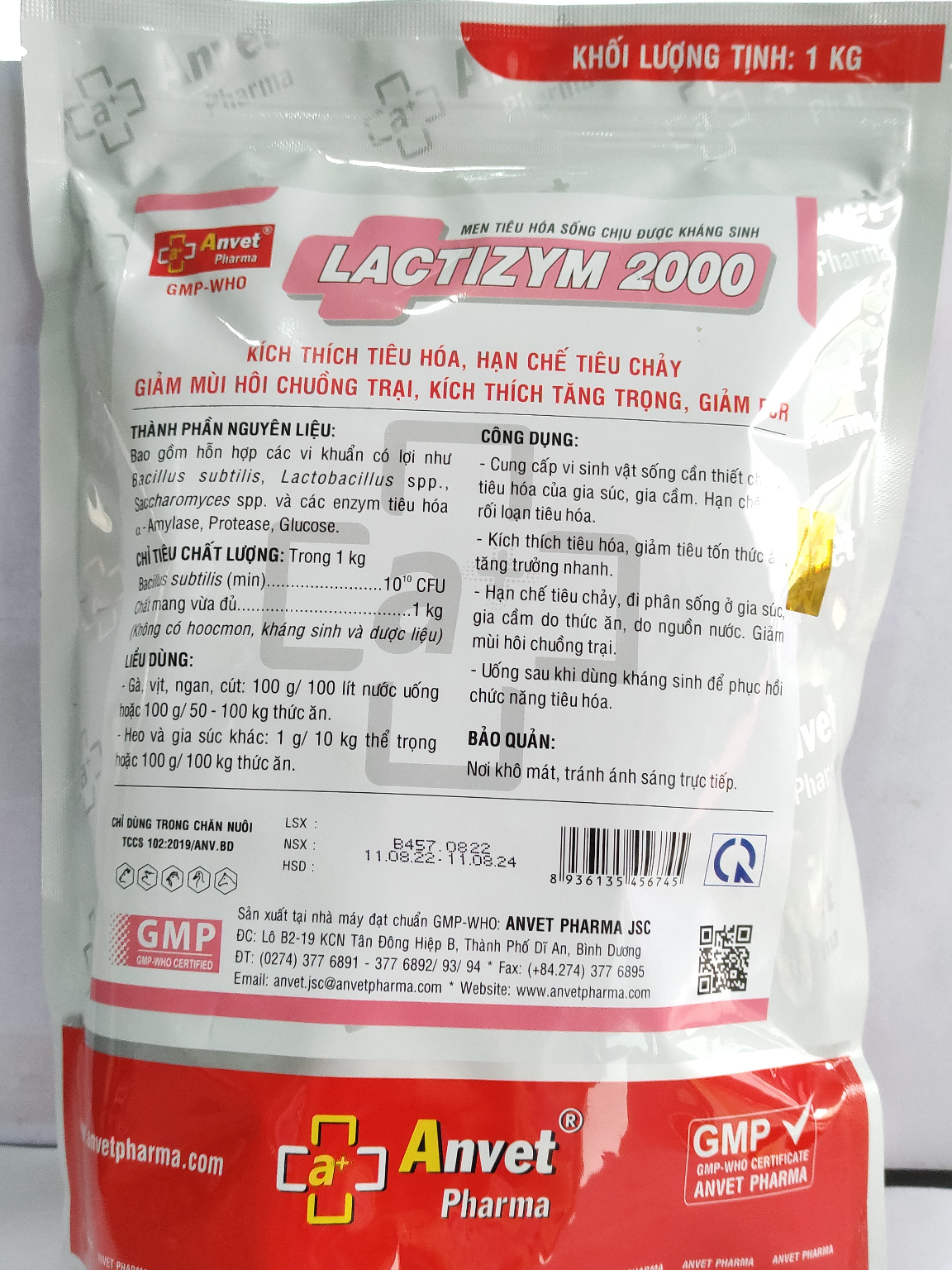 LACTIZYM 2000 kích thích tiêu hoá, hạn chế tiêu chảy, giảm mùi hôi chuồng trại, kích thích tăng trọng, giảm FCR gia súc gia cầm